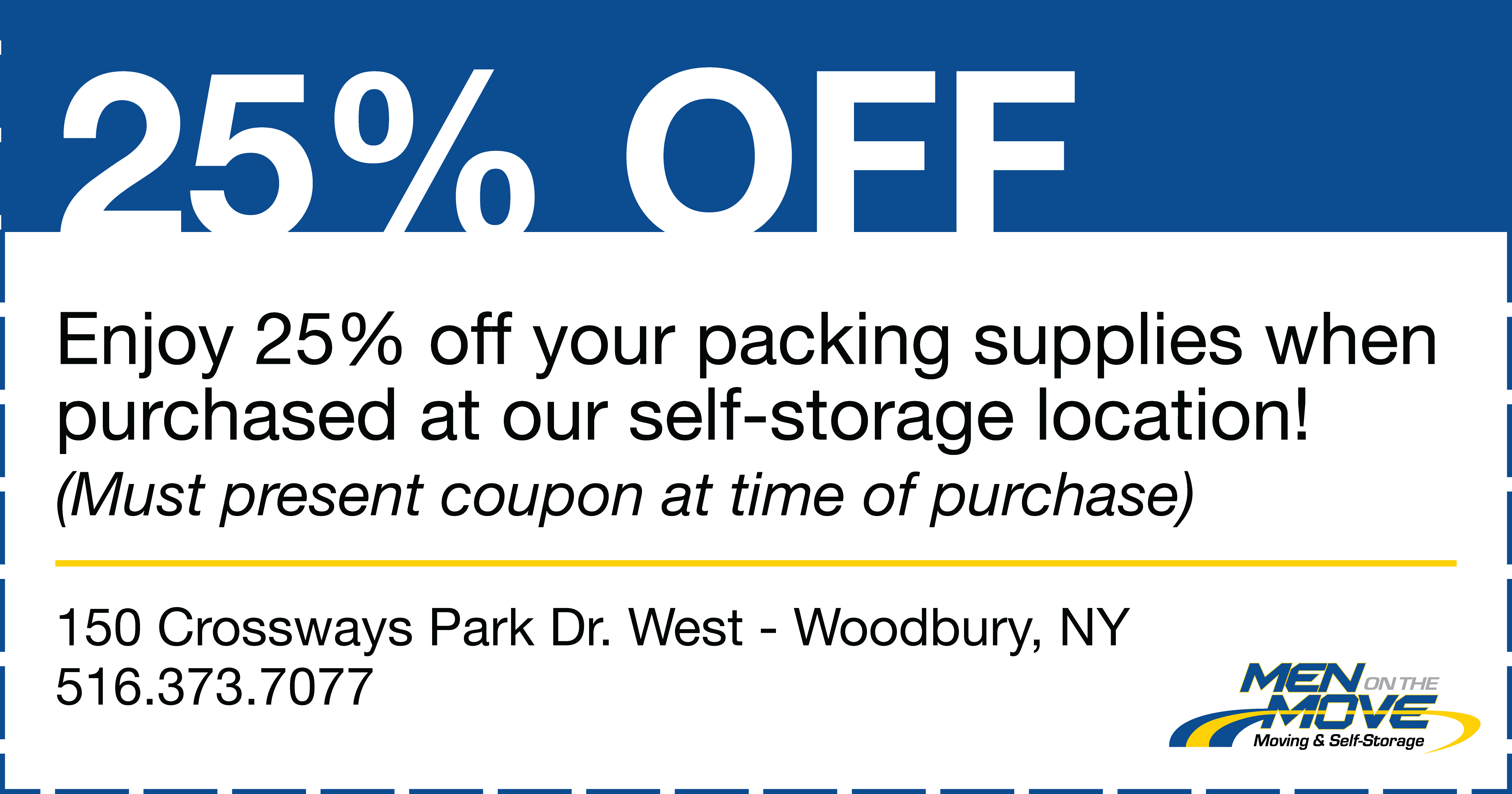 Long Island Moving and Self-Storage Coupon